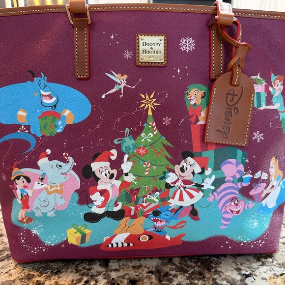 Dooney & Bourke Red Tote Bag with Whimsical Design - Picture 3 of 11